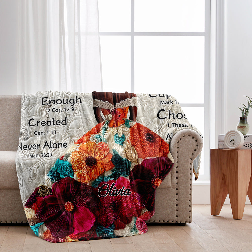 God Says You Are - Personalized African American Blanket