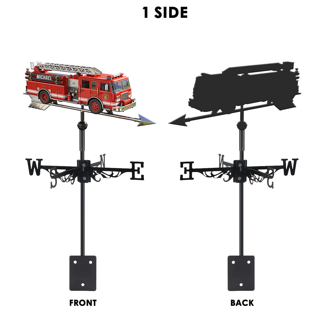 Fire Truck - Personalized Firefighter Weather Vane