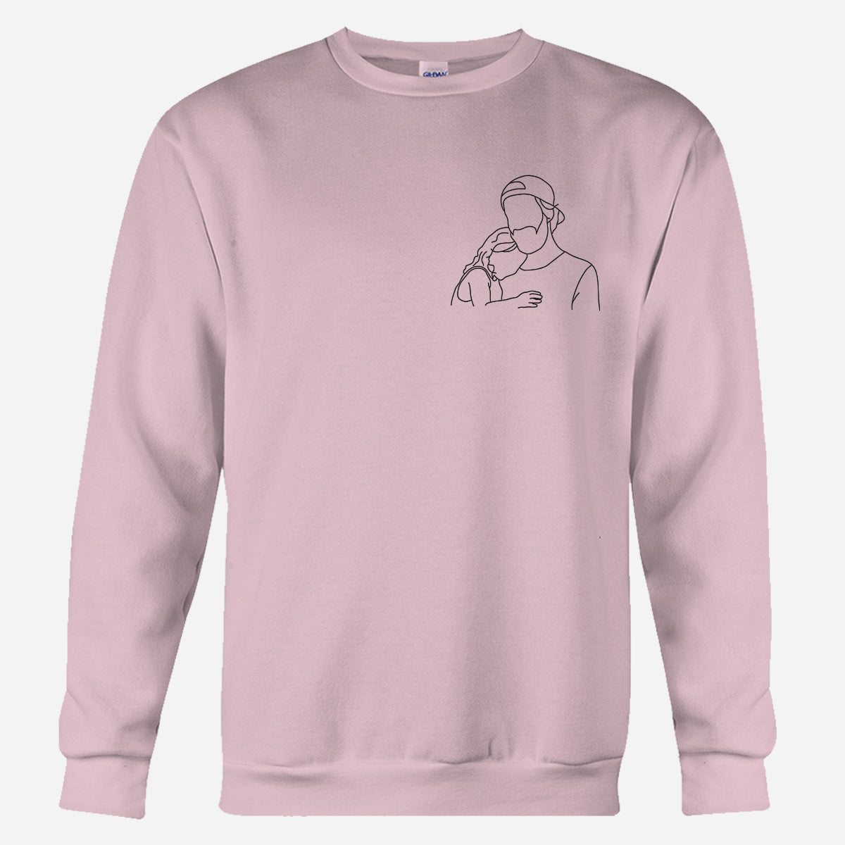 Custom Line Art - Personalized Uncle Embroidered Sweater