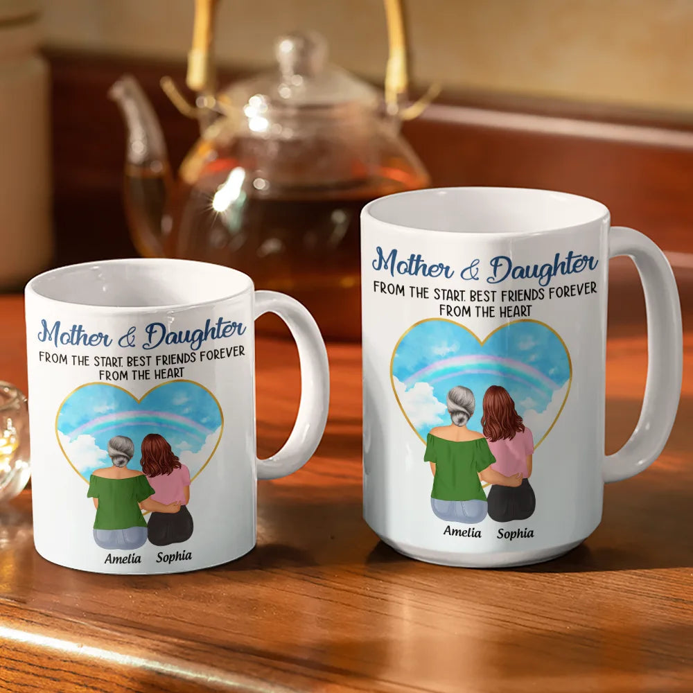 Personalized Mug for Mother and Daughters – Heartwarming Family Gift with Custom Names, Great for Mother's Day or Family Gatherings