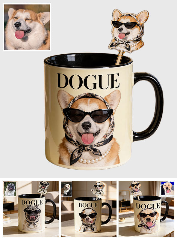 Funny Dog Lovers Gift - Personalized Dog Set Accent Mug with Acrylic Stirrers