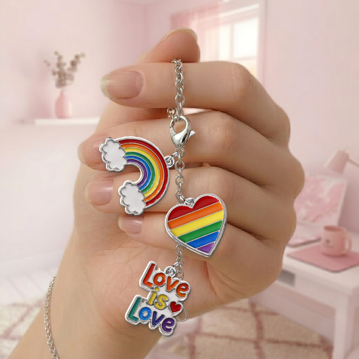 Human Beings Colors May Vary - Personalized LGBT Support High Top Shoes With Charm