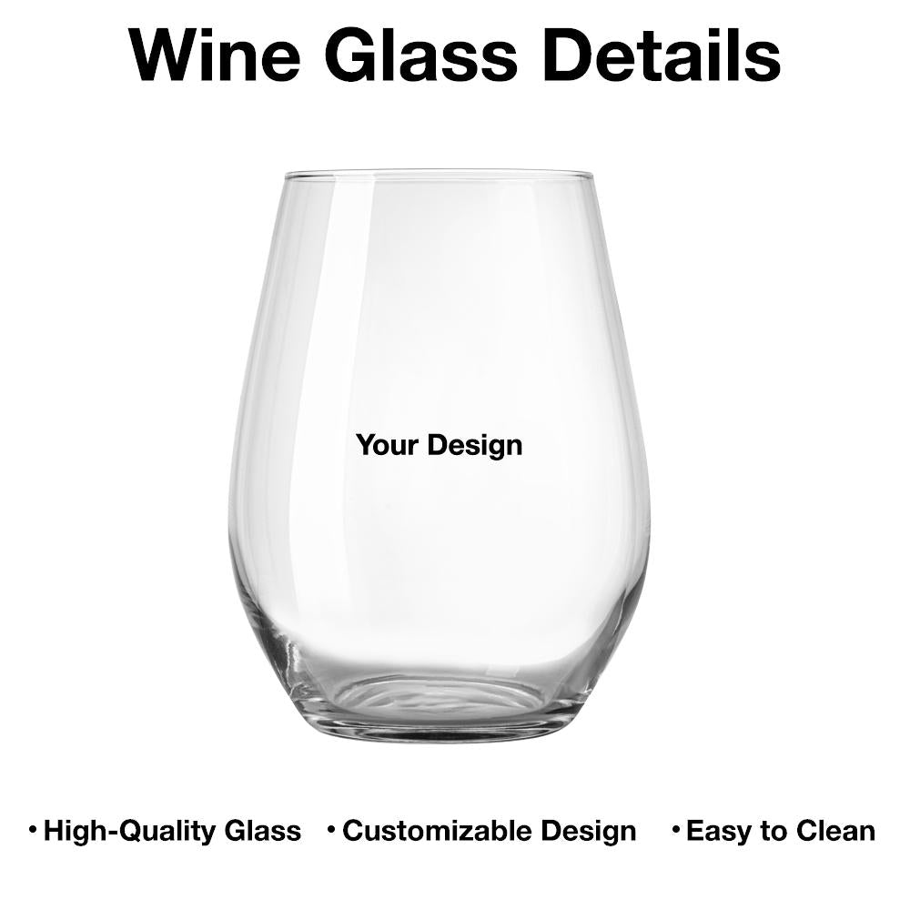 Personalized Couple Wine Glass Cup - "Turns Out, I Like You More Than Originally Planned" | Romantic Gift for Valentine's Day, Christmas, and Anniversaries