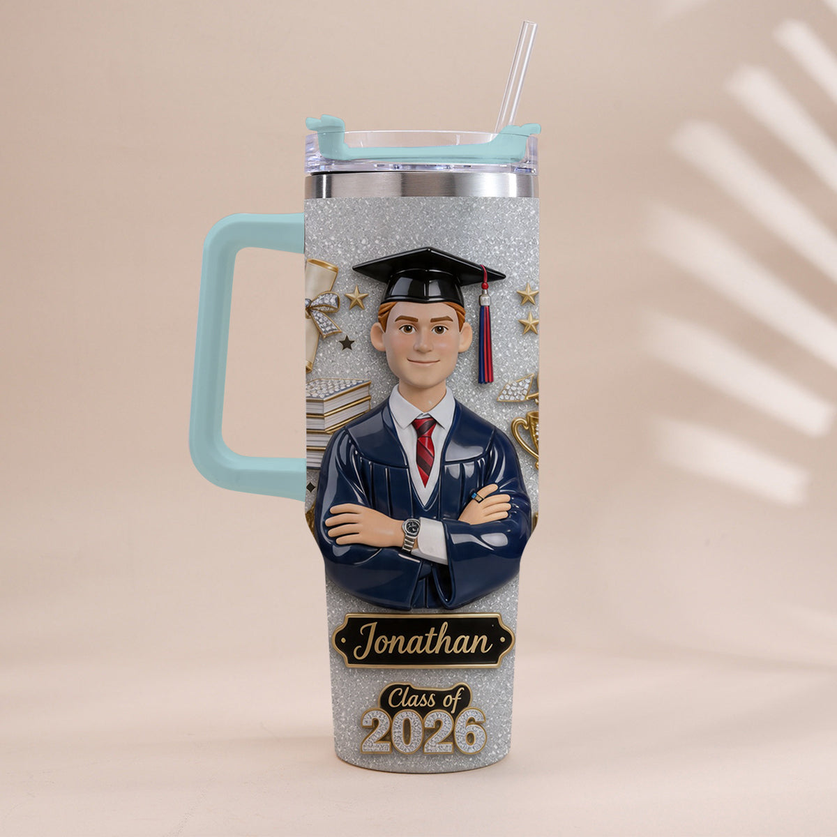 Graduation Girl - Personalized Graduation Tumbler With Handle