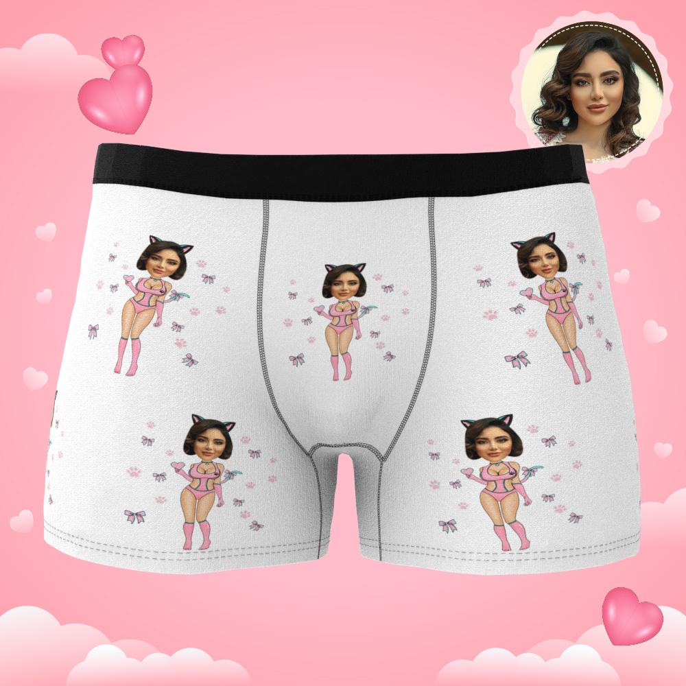 Custom Wife Or Girlfriend Face Boxers AR View - Personalized Couple Men's boxer briefs