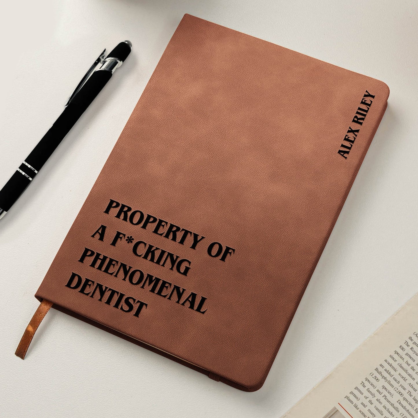 Personalized Leather Journal for a F*cking Phenomenal Professional – Bold Custom Gift for Nurse, Teacher, Boss or More