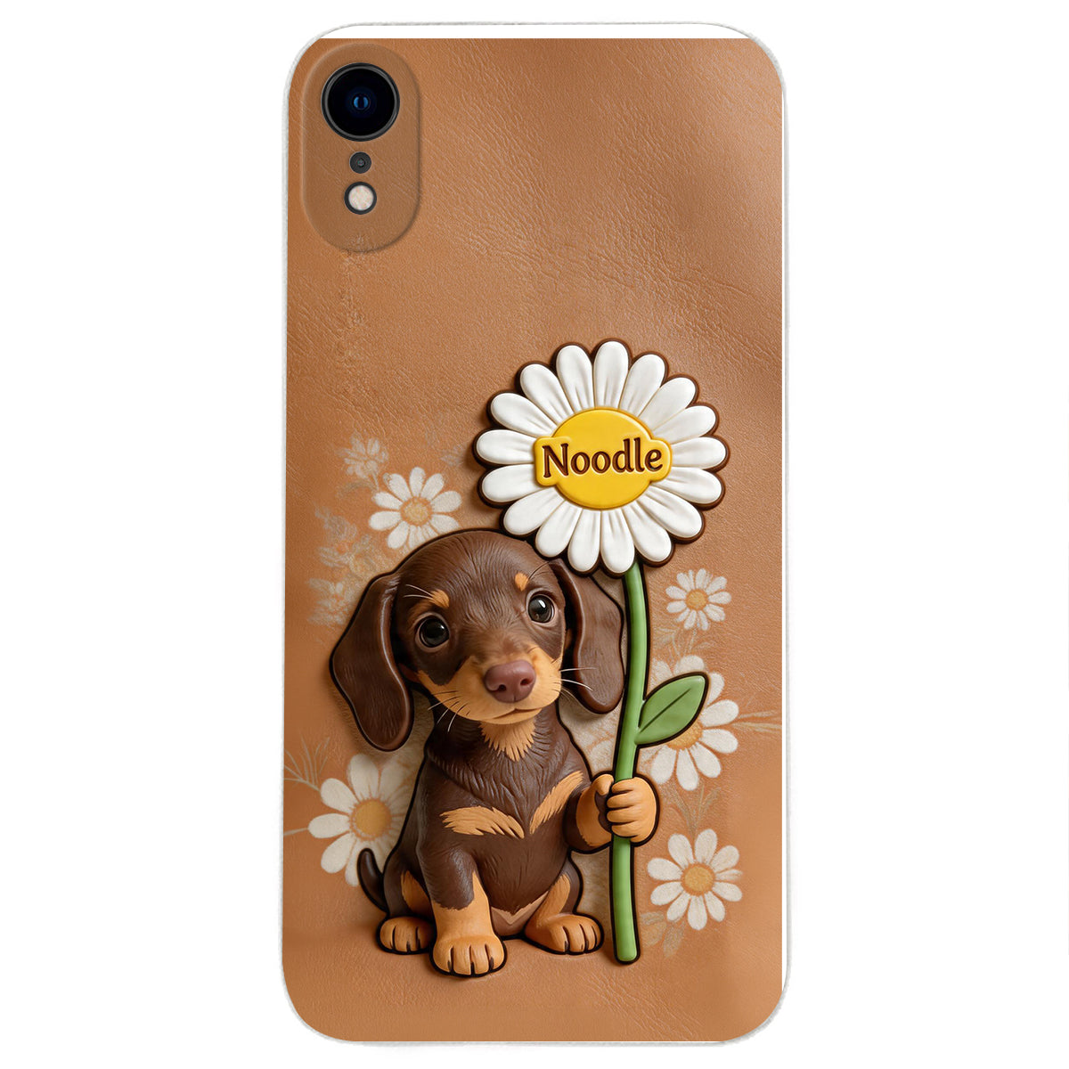 Custom Any Photo - Personalized Dog 3D Embossed Leather Phone Case