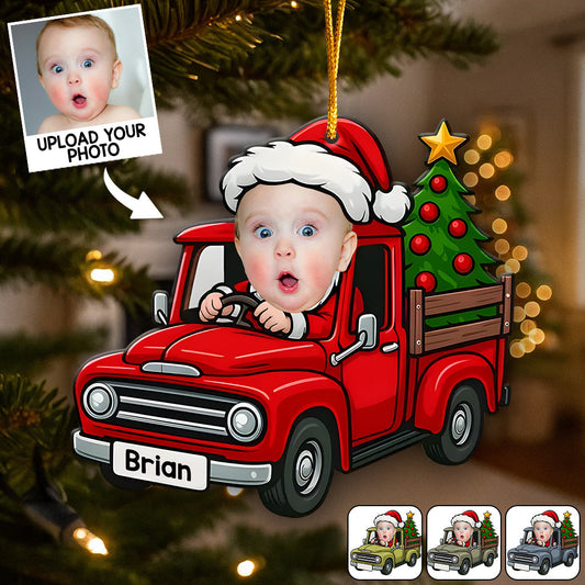 Little Santa driver - Personalized Kid Ornament