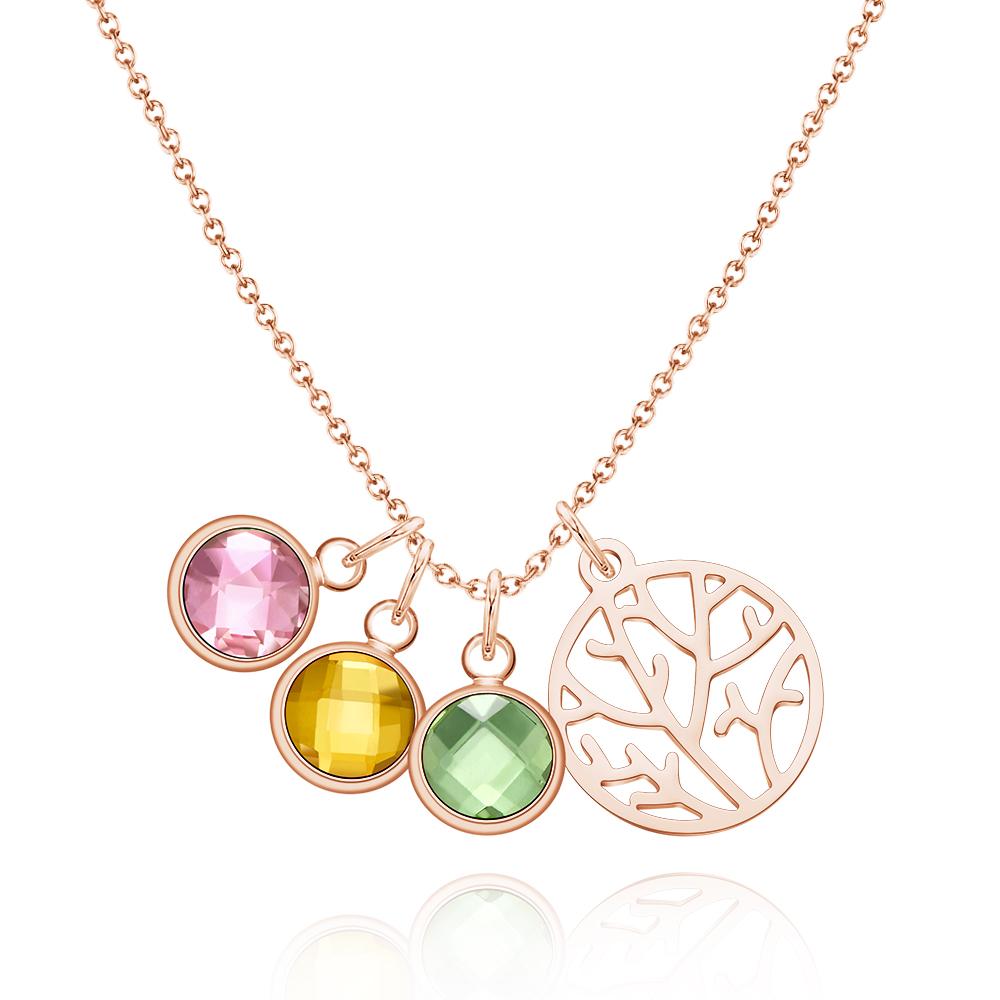 My Little Family - Personalized Family Gold/ Silver Birthstone Necklace