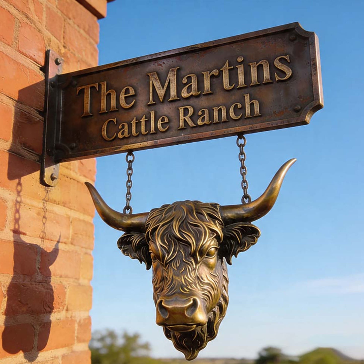 Highland Heritage Sign - Personalized Highland Cow Wooden Wall Mount Sign