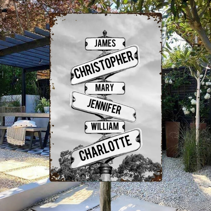Personalized Street Sign Family Poster – A Unique Gift for Cherished Memories