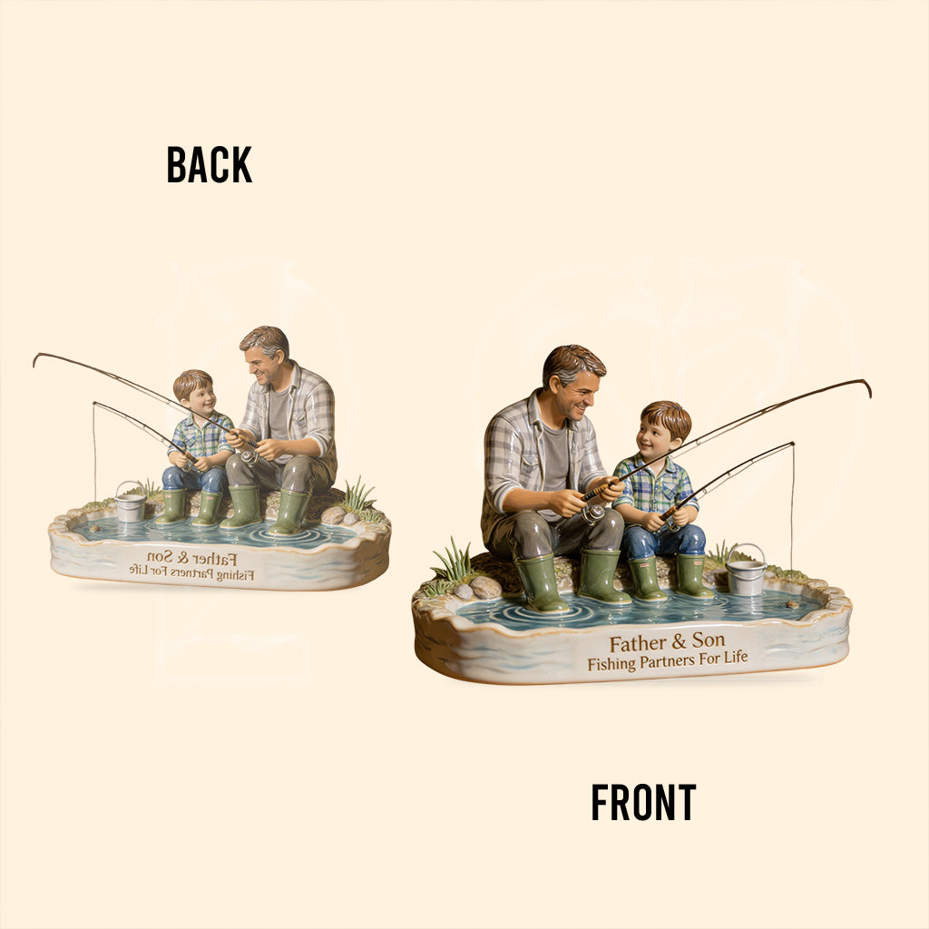 Fishing Partners For Life - Personalized Fishing Custom Shaped Acrylic Plaque