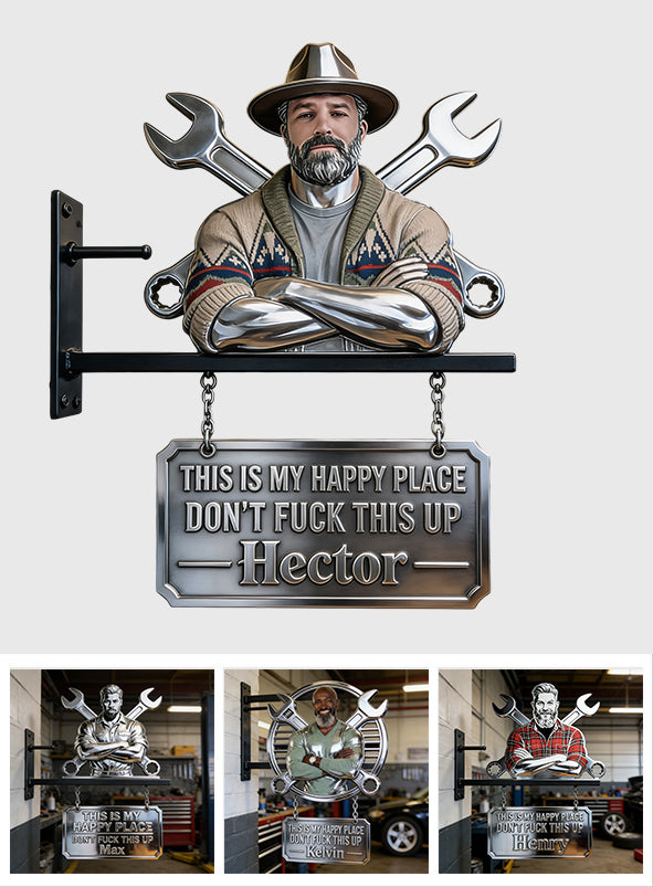 Don't Mess This Up - Personalized Mechanic Wooden Wall Mount Sign