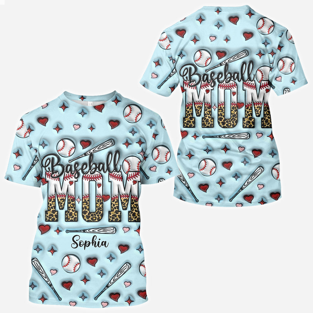 Baseball Mom - Personalized Baseball All Over Shirt
