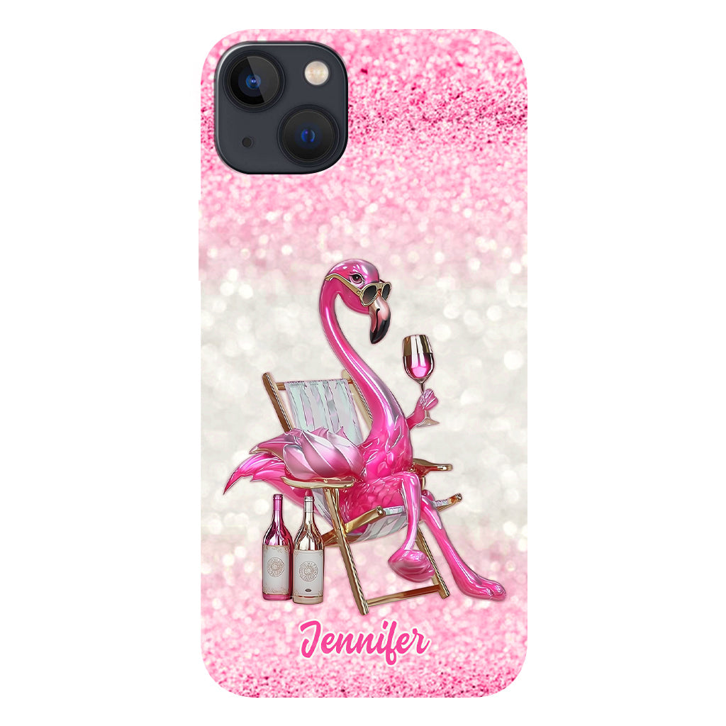 Be a Flamingo In a Flock of Pigeons - Personalized Flamingo Full Print Phone Case