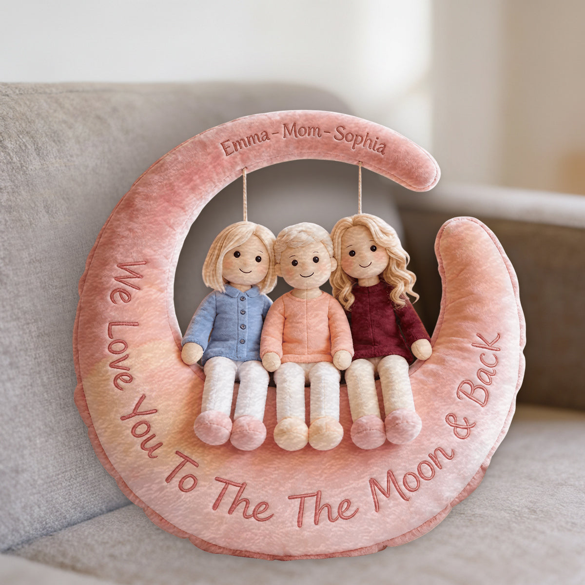 I Love You - Personalized Mother Premium Faux Fur Pillow