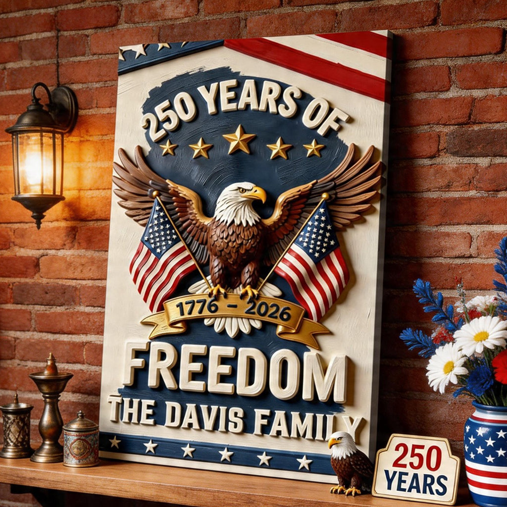 America 250th Anniversary Gifts - Personalized Independence Day/ 4th of July Canvas And Poster
