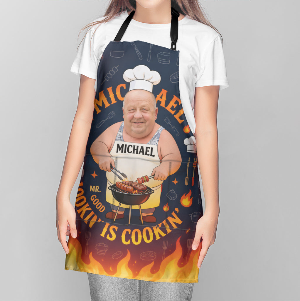 Grilling Dad, Dad Loves Cooking - Personalized Father Apron