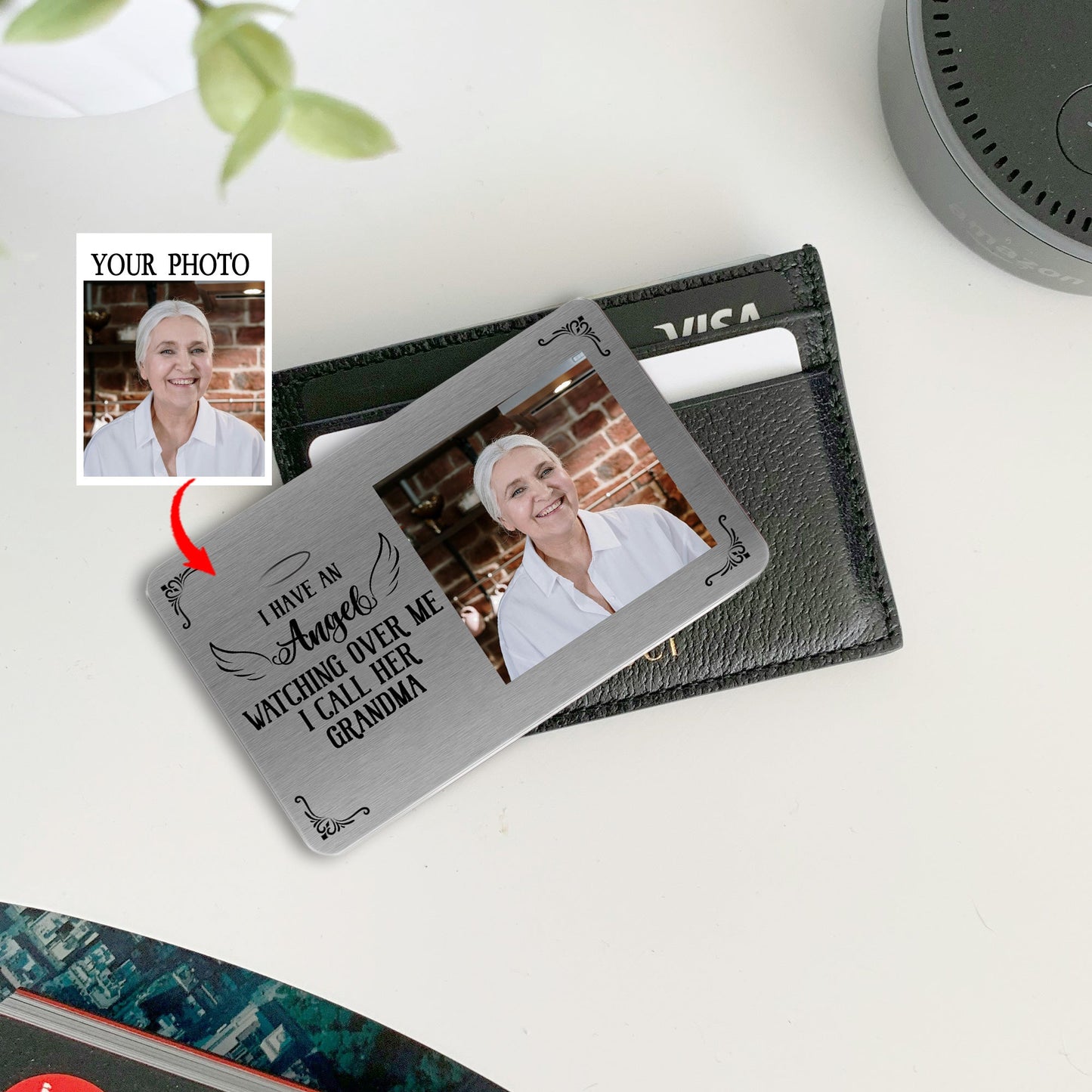 Custom Wallet Card – Forever Guardian Angel, A Special Gift for Remembering Loved Ones
