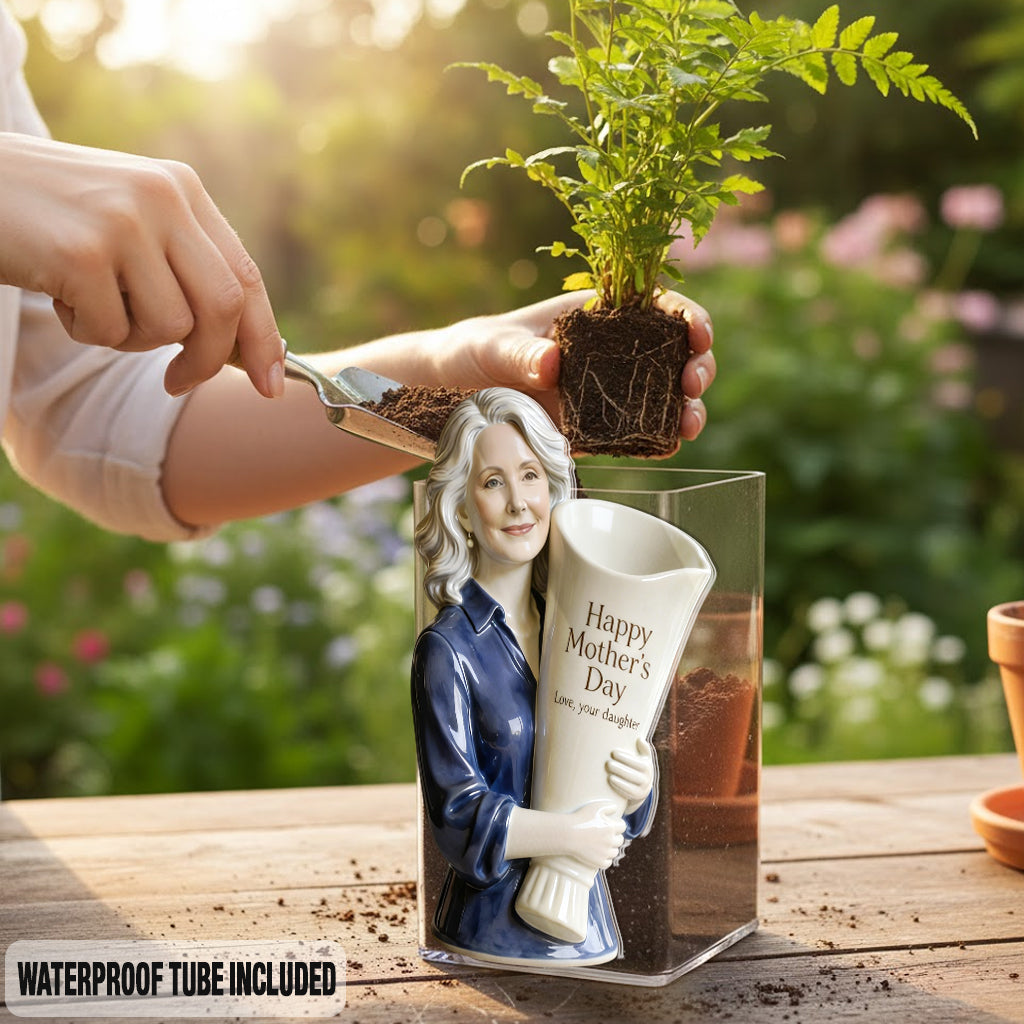 Flower Bouquet Vase - Mother's Day Gift - Personalized Mother Acrylic Flower Vase