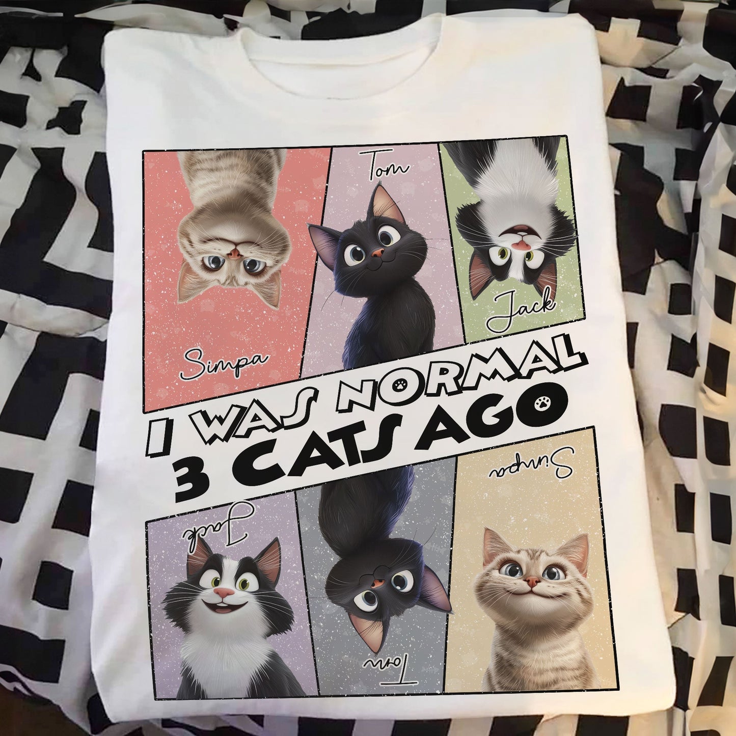 I Was Normal – Fun Classic Tee for Cat Lovers with Personalized Cat Designs, Perfect Gift for Pet Enthusiasts