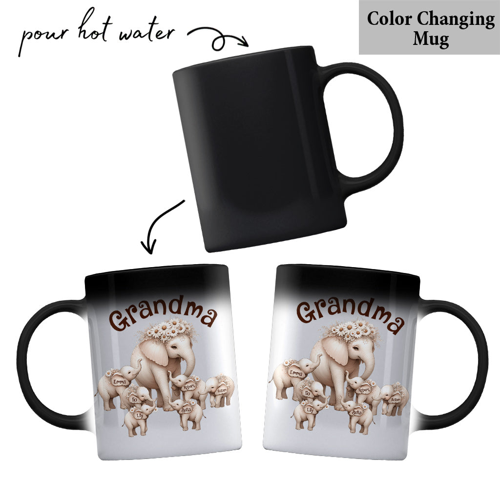 Cute Elephant - Personalized Grandma Mug