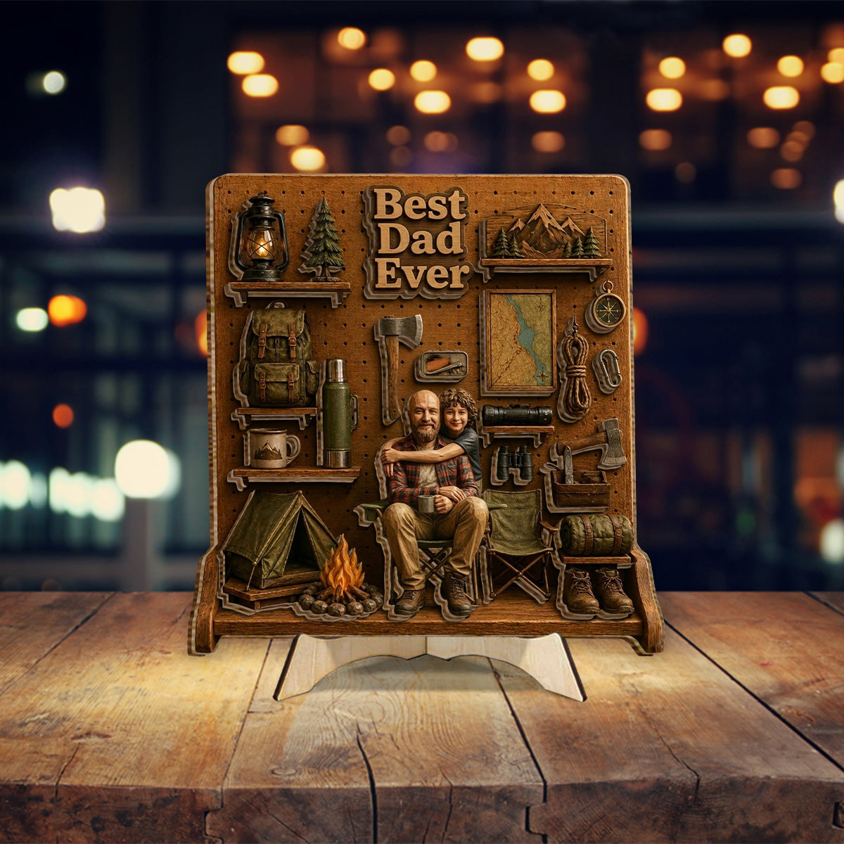 Camping Lovers Gift - Personalized Camping 2 Layered Wood Sign / Wood Plaque