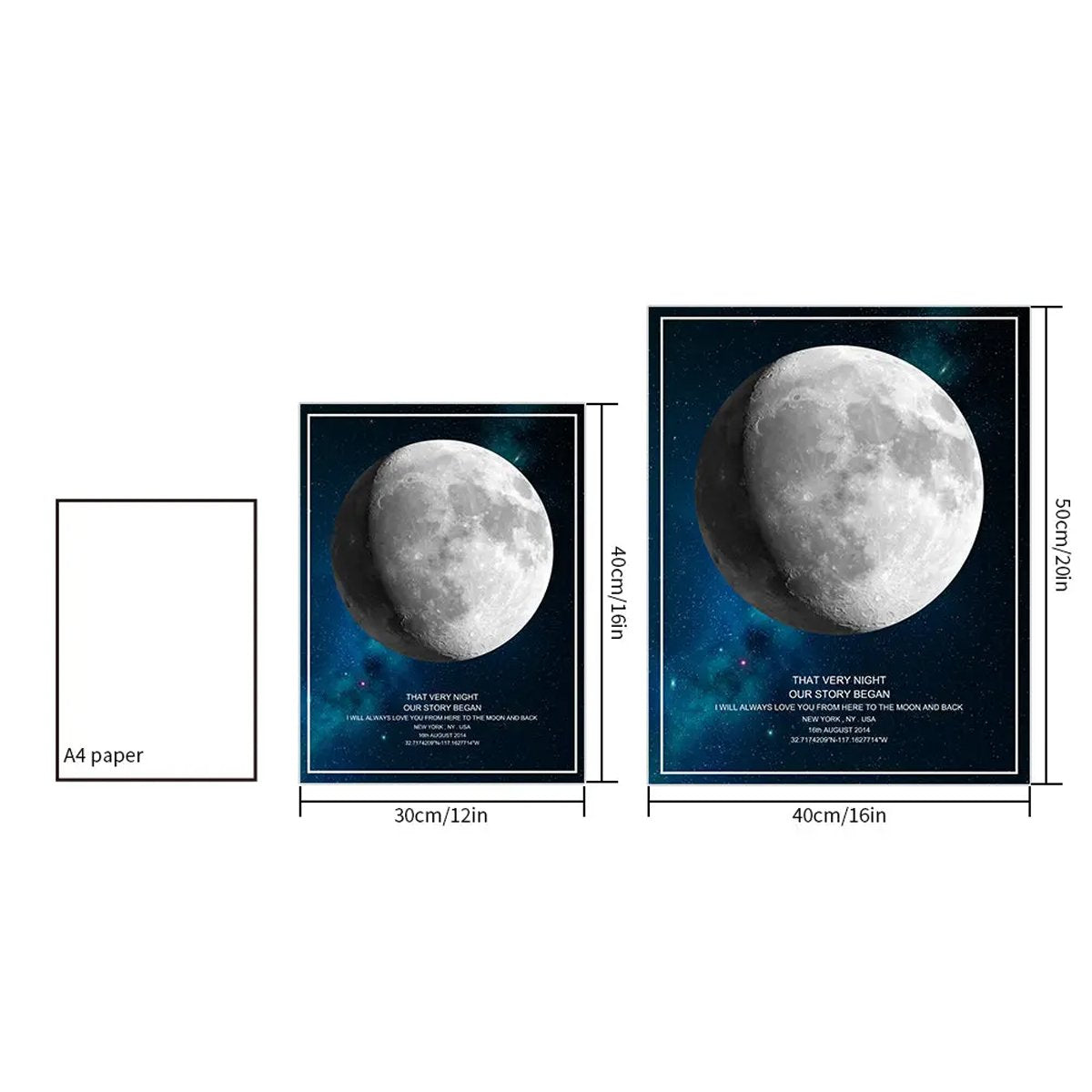 Custom Moon Phase And Message - Personalized Mother Moon Phase Poster