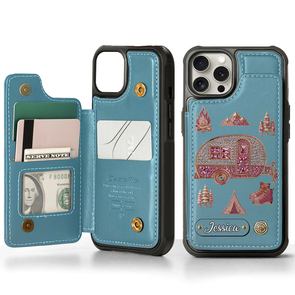 Love Camping - Personalized Camping Wallet Phone Case