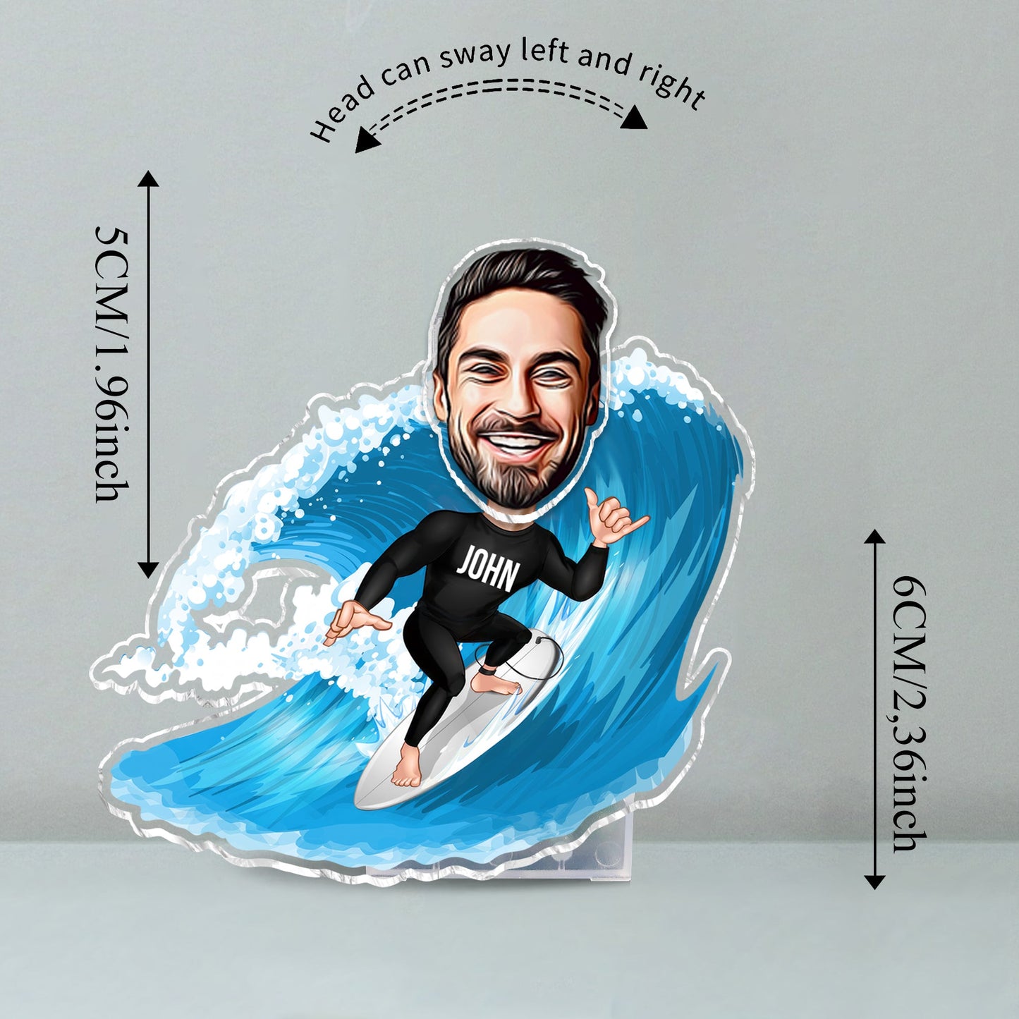 Everything Will Kill You so Choose Something Fun - Personalized Surfing Custom Shaking Head