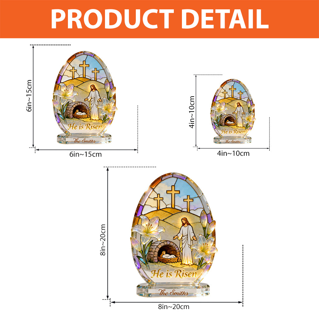 He Is Risen - Personalized Christian Custom Shaped Acrylic Plaque