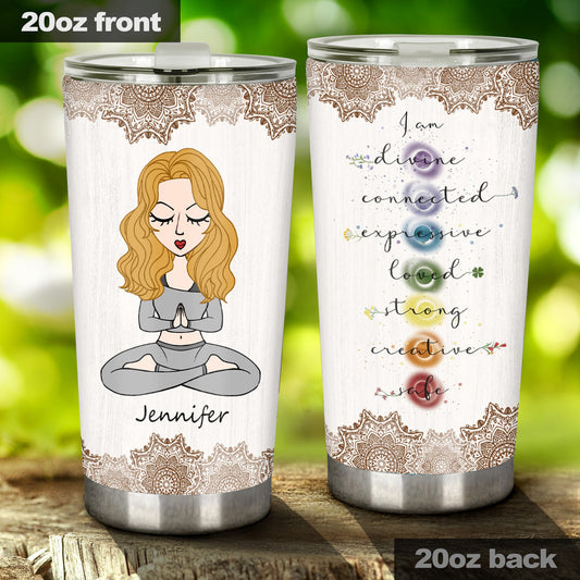 I Am Divine - Personalized Yoga Tumbler