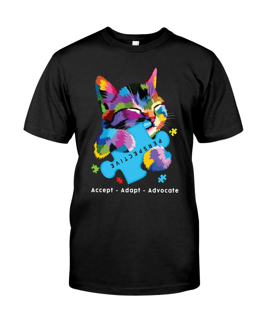 Accept Adapt Advocate - Autism Awareness T-shirt and Hoodie 0921