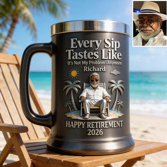 Happy Retirement - Personalized Retired Beer Stein