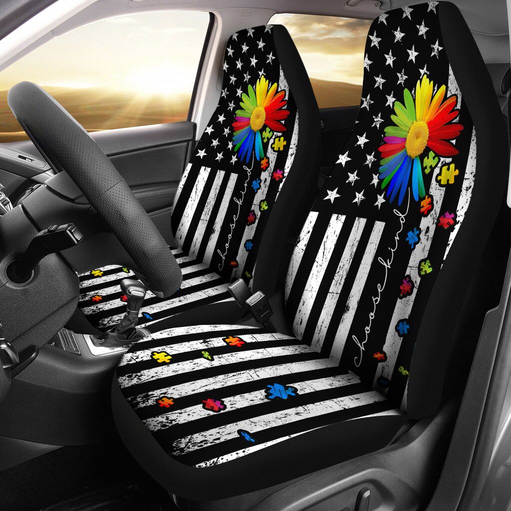 Choose Kind Autism Awareness Seat Covers 0622
