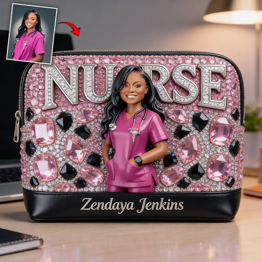 Any Title, Any Photo - Personalized Nurse Makeup Bag