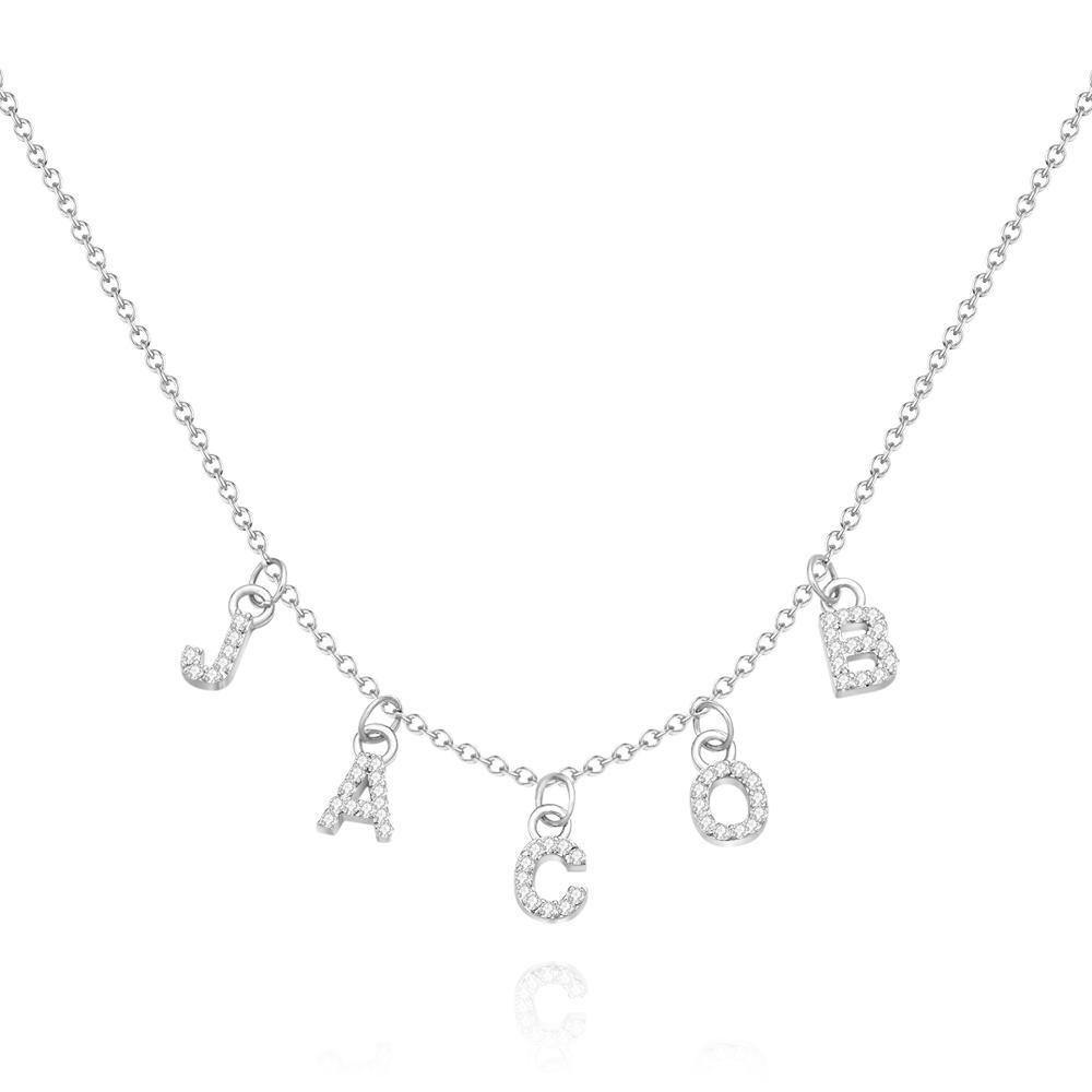 Any Letter - Personalized Diamond Initial Name Necklace