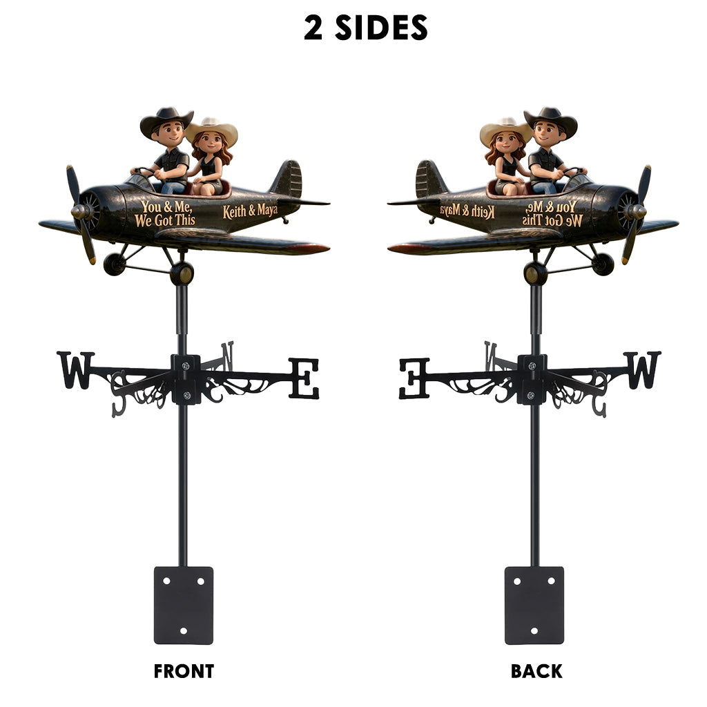 Airphane Couple - Personalized Couple Weather Vane