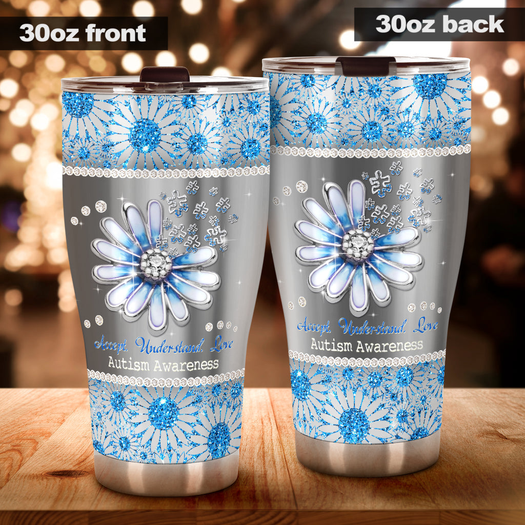 Accept Understand Love Autism Awareness Tumbler 0622