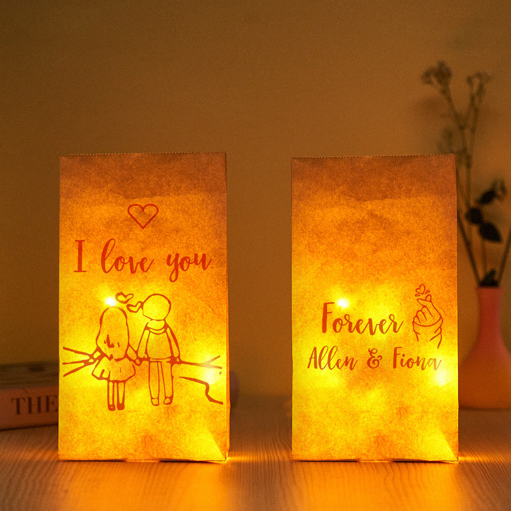 Any Name - Personalized Couple Any Text Envelope Light Lamp