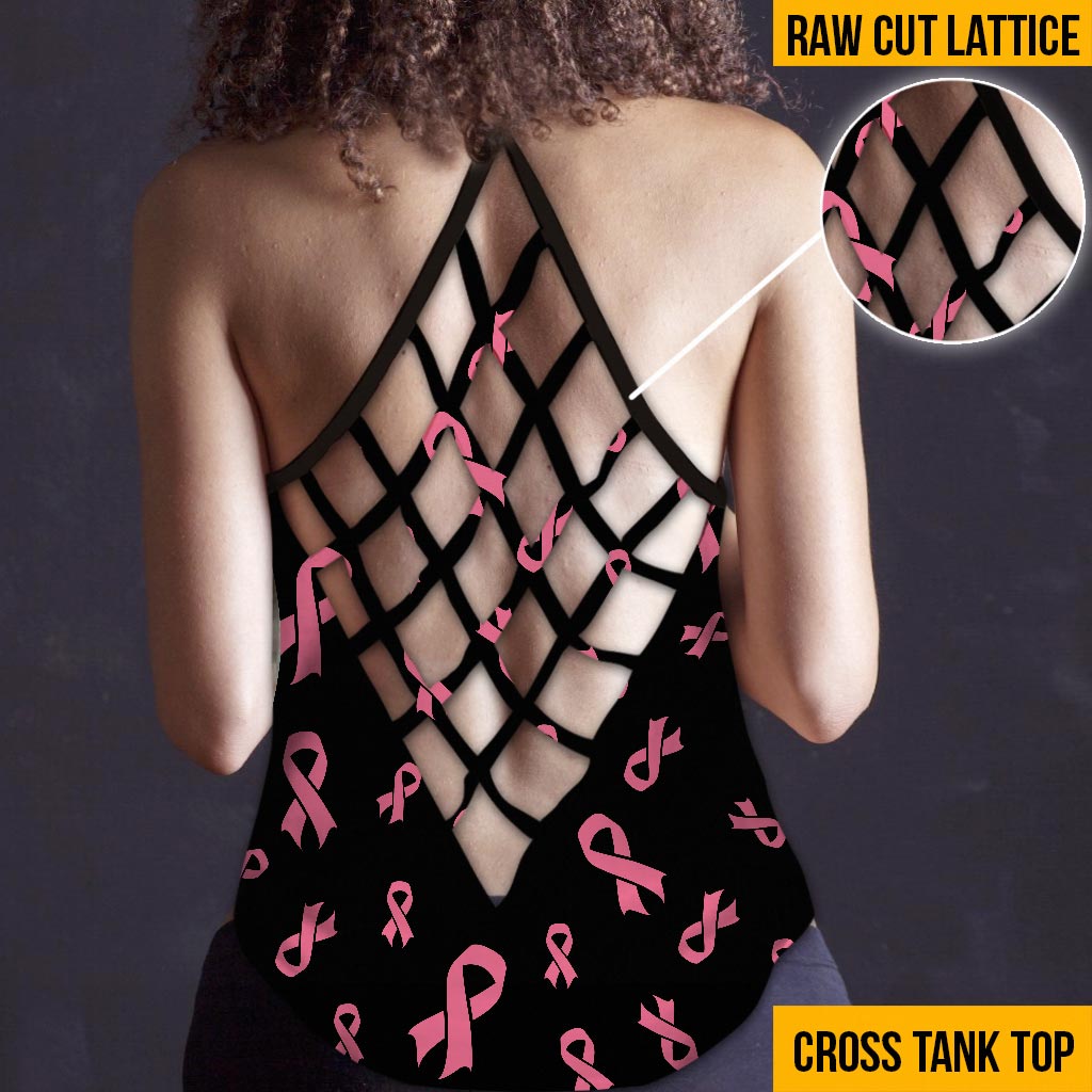 Boba Boba Boobs  - Breast Cancer Awareness Cross Tank Top