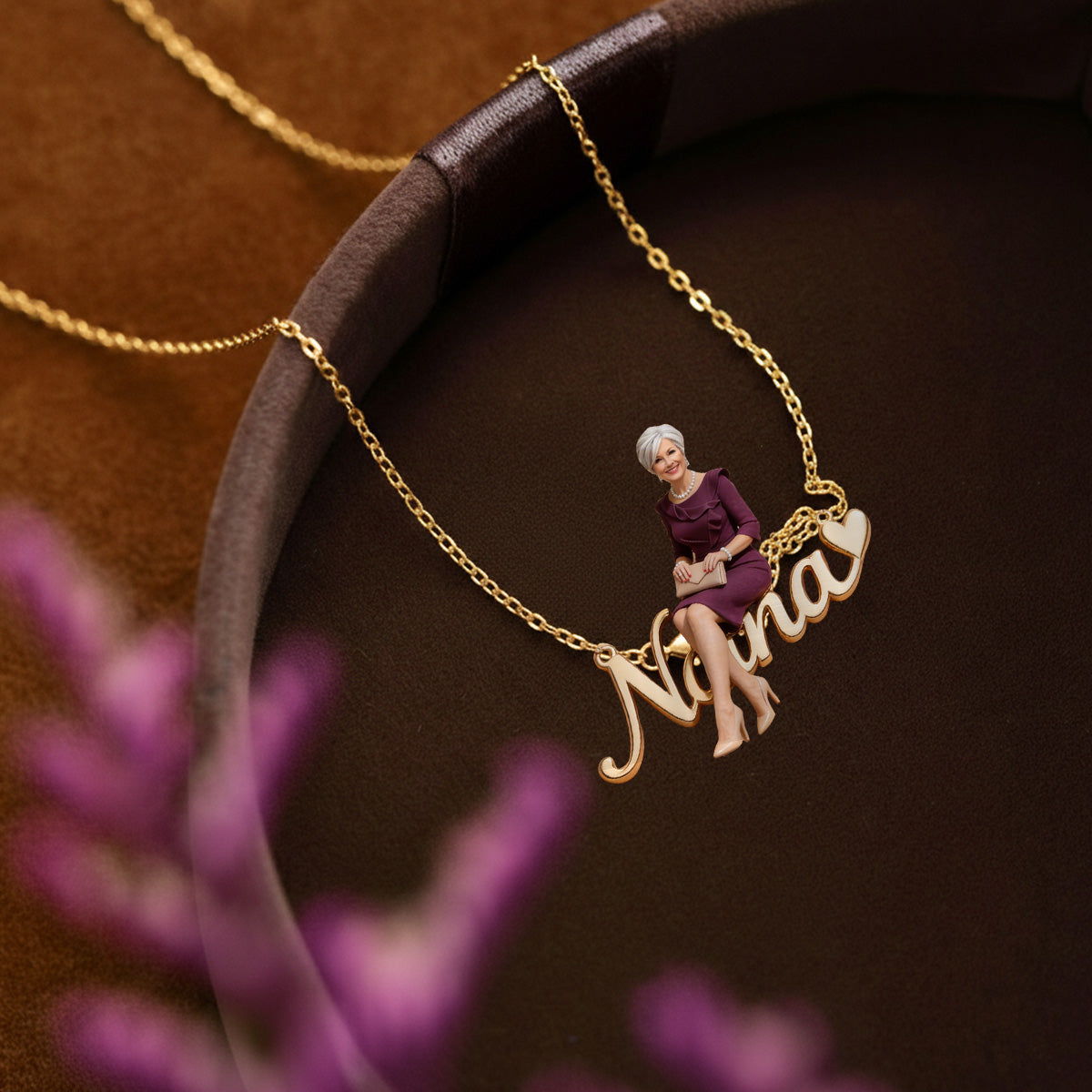 Custom Any Photo - Personalized Mother Shaped Metal Pendant Necklace
