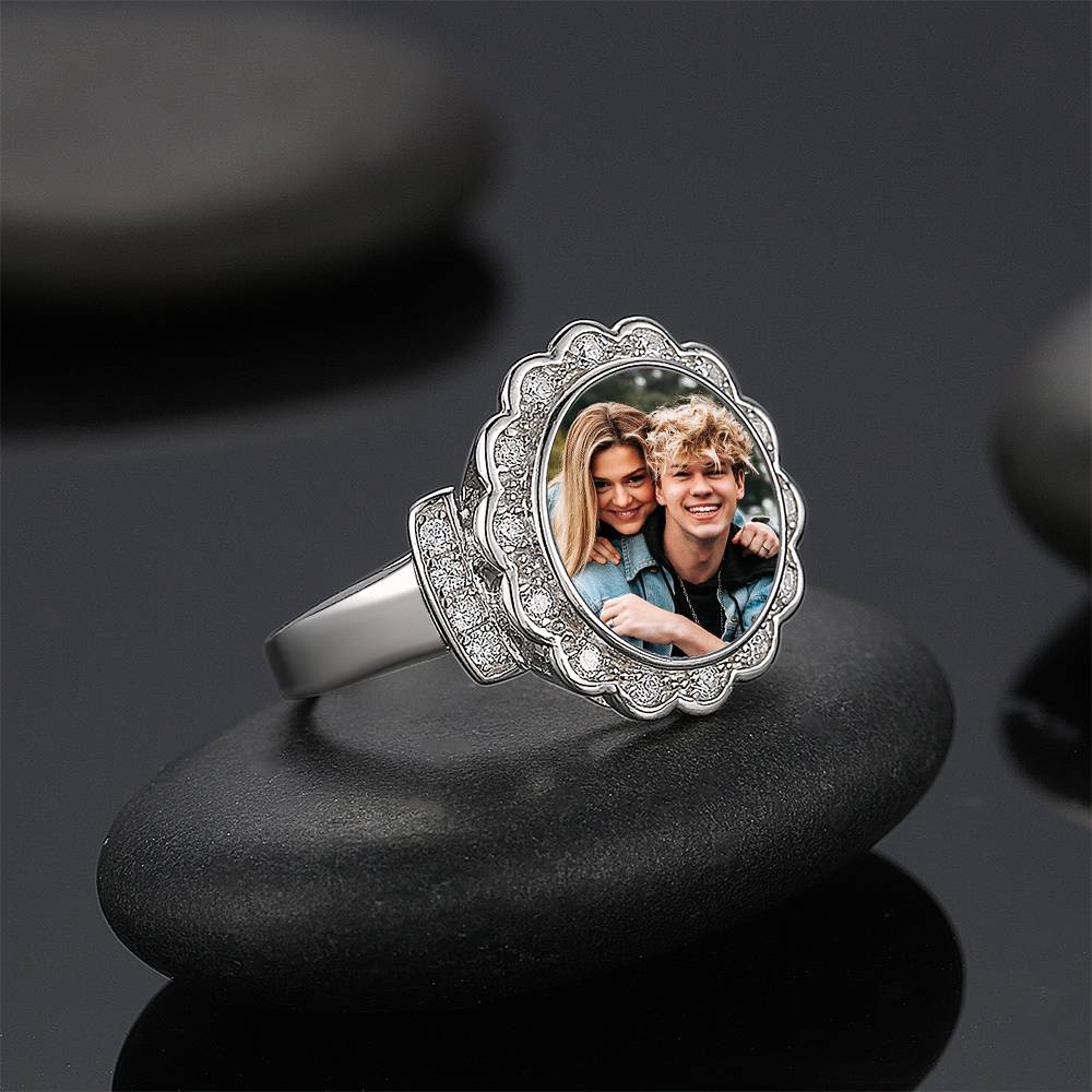 Any Photo - Personalized Zircon Photo Ring