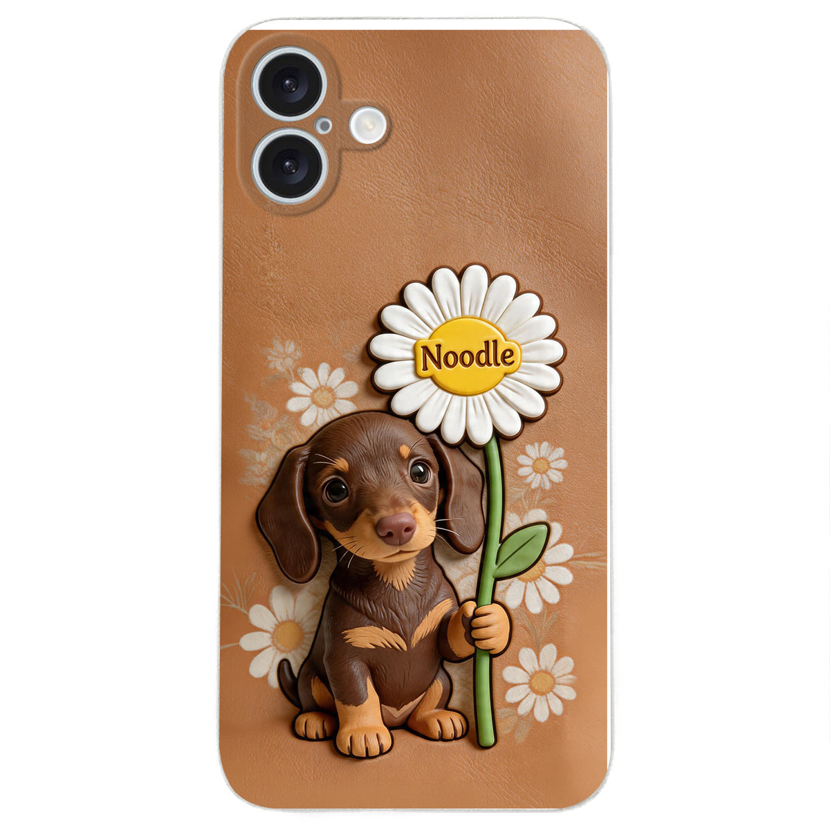 Custom Any Photo - Personalized Dog 3D Embossed Leather Phone Case