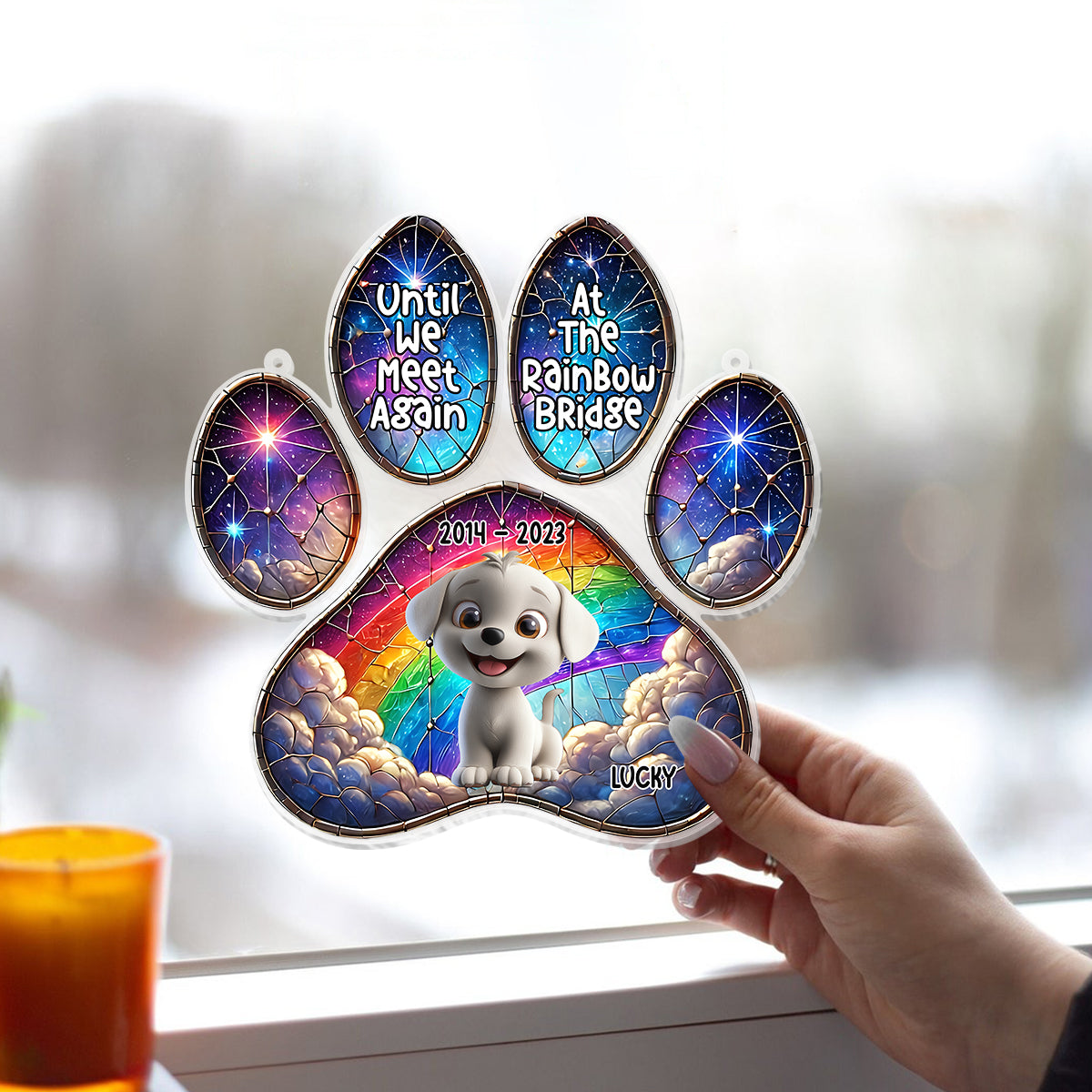 Angel In Heaven - Personalized Dog Window Hanging Suncatcher Ornament