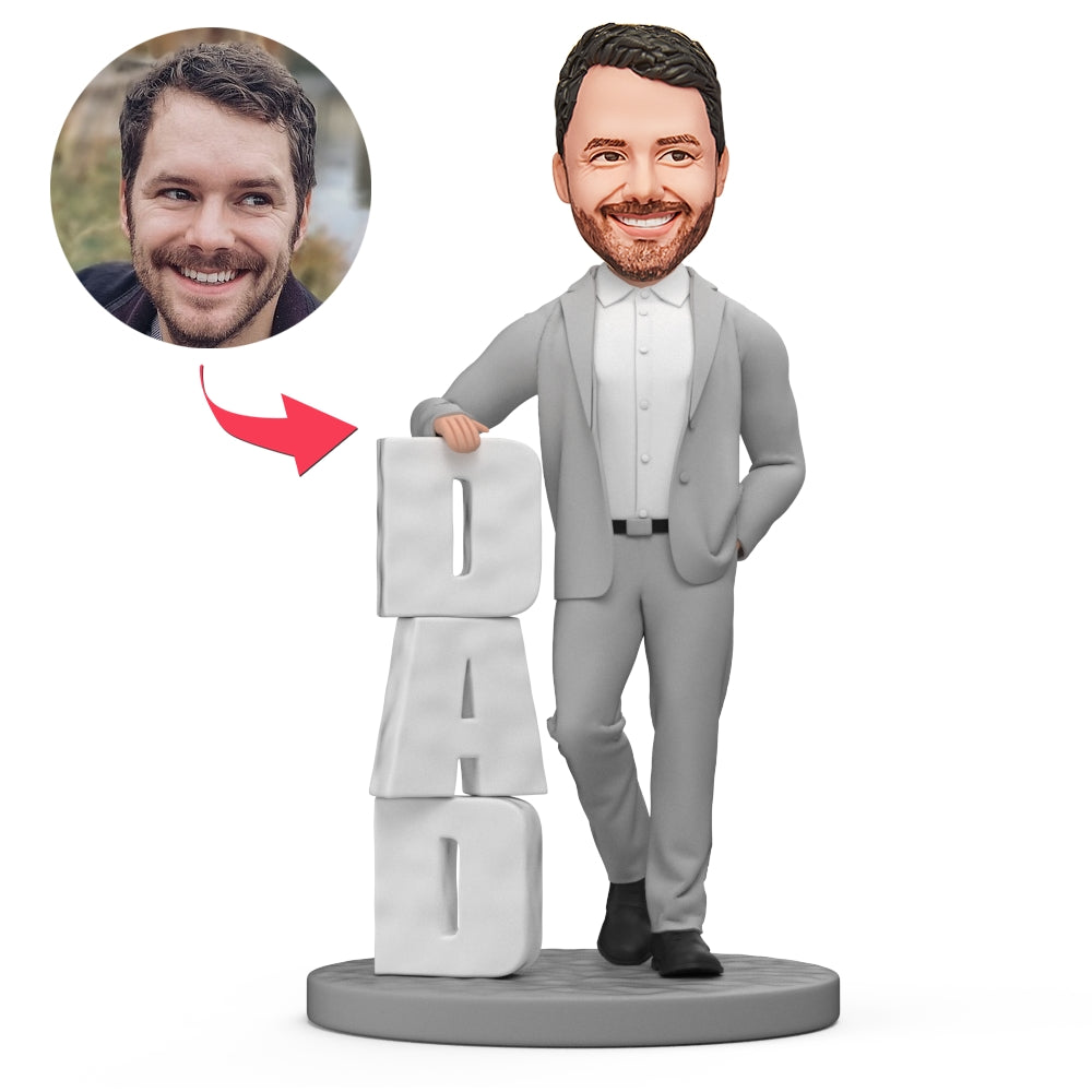 Dad Standing - Personalized Father Bobblehead