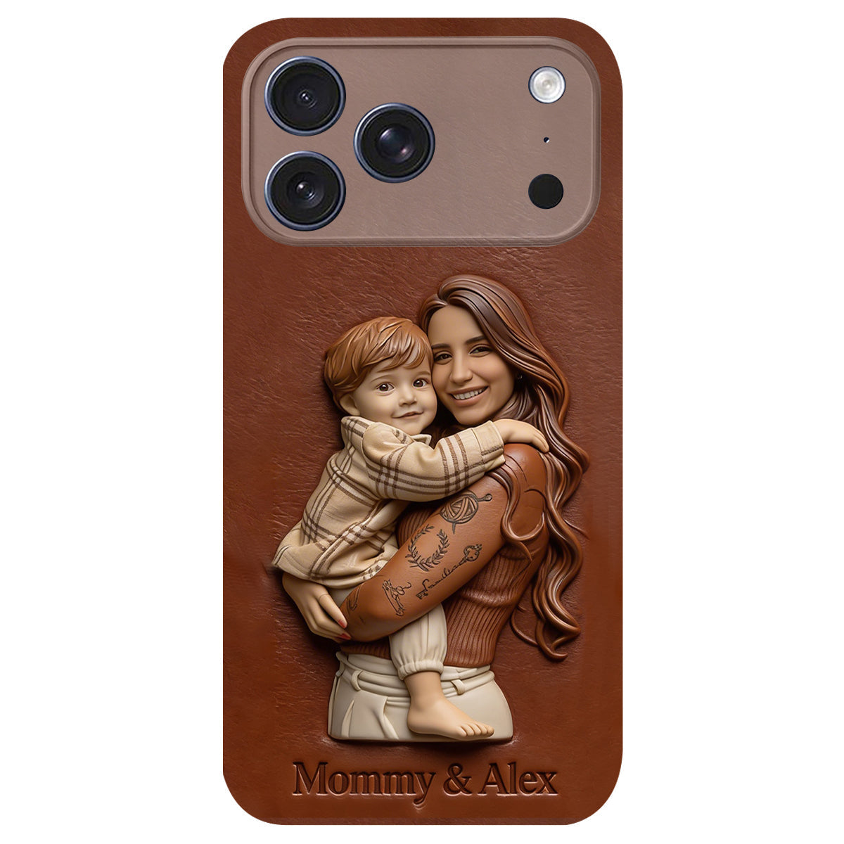 Custom Any Photo Gift For Mom, Grandma - Personalized Mother Leather Phone Case