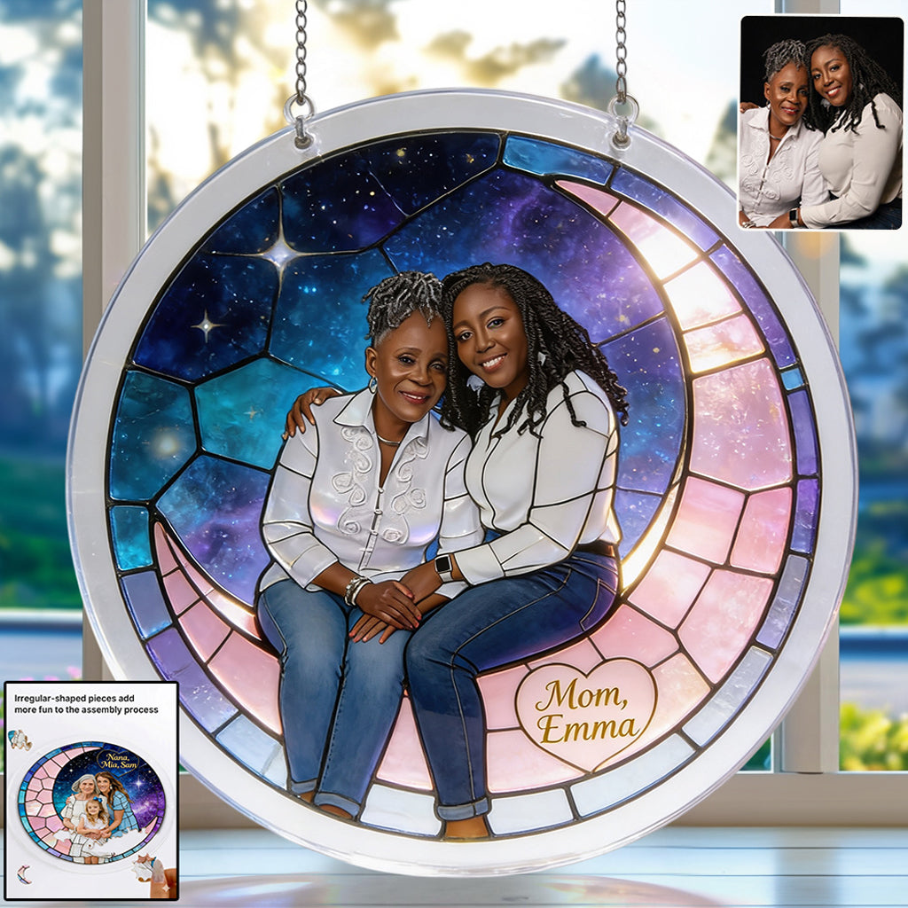 Best Mom Ever - Personalized Mother Acrylic Puzzle Suncatcher