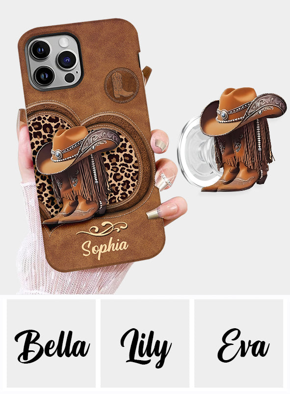Cowgirl Boots - Personalized Cowgirl Full Print Phone Case