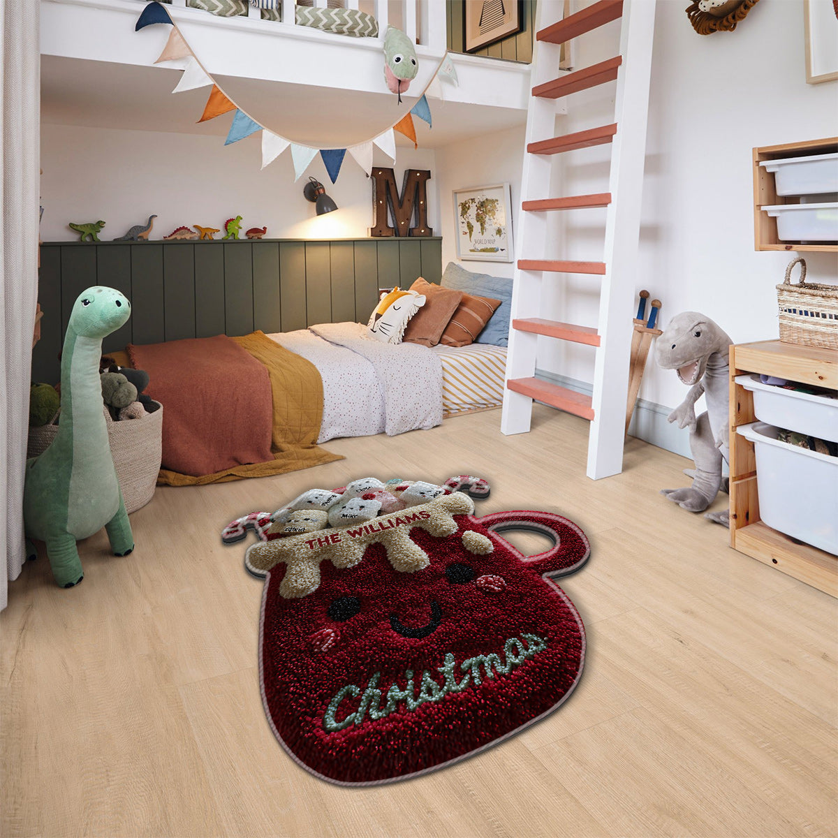Christmas Family - Personalized Family Non-Slip Tufted Rug